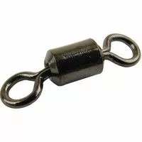 Mustad Black Rolling Swivel Round Eye (77900) - Swivels & crimps