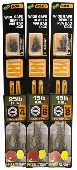 Fox Edges Wide Gape Beaked PVA Ready Rigs - Hair rigs & rigs 2 Fox Edges Wide Gape Beaked PVA Ready Rigs - Hair rigs & rigs - Image 2