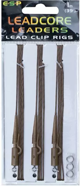 ESP Leadcore Leaders Lead Clips 1.0m - Ready made leaders 3 ESP Leadcore Leaders Lead Clips 1.0m - Ready made leaders - Image 3