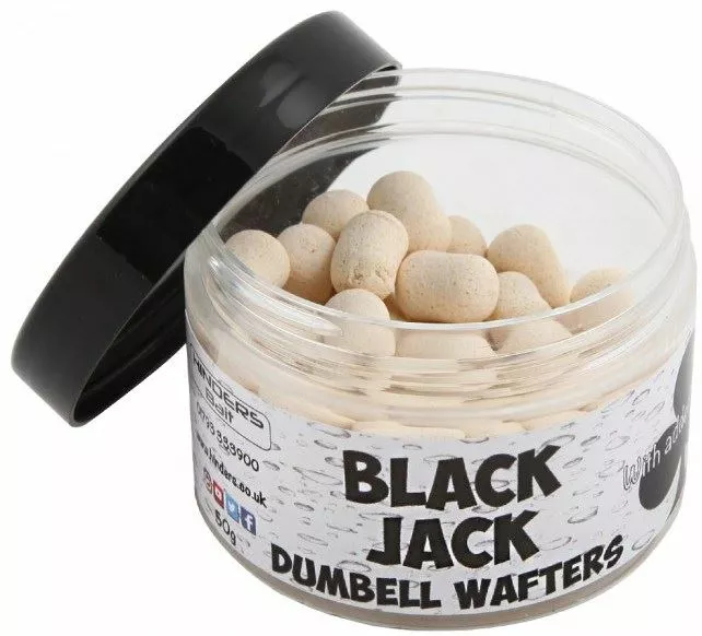 Hinders Bait Hinders Black Jack Dumbell Wafters - 1 Hinders Bait Hinders Black Jack Dumbell Wafters -