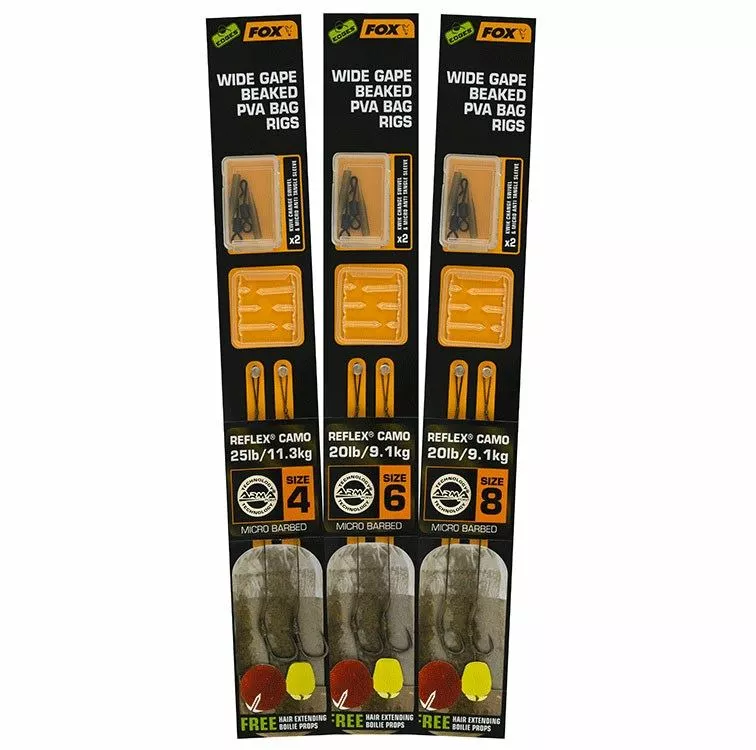 Fox Edges Wide Gape Beaked PVA Ready Rigs - Hair rigs & rigs 1 Fox Edges Wide Gape Beaked PVA Ready Rigs - Hair rigs & rigs