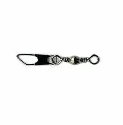 Mustad Black Barrel Swivel & Snap (77215) - Swivels & crimps