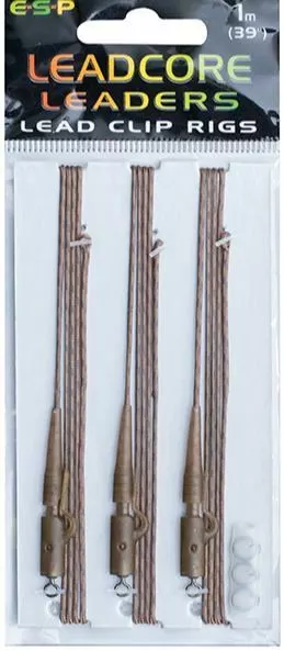 ESP Leadcore Leaders Lead Clips 1.0m - Ready made leaders 4 ESP Leadcore Leaders Lead Clips 1.0m - Ready made leaders - Image 4