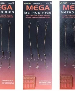 ESP Mega Method Rigs Barbed - Hair rigs & rigs