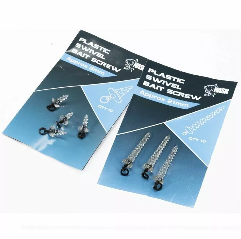 Nash Plastic Swivel Bait Screws - Boilie stops & hair stops 1 Nash Plastic Swivel Bait Screws - Boilie stops & hair stops