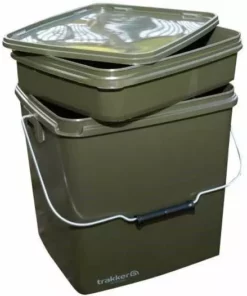 Trakker Olive Square Container 13lt plus Tray - Buckets