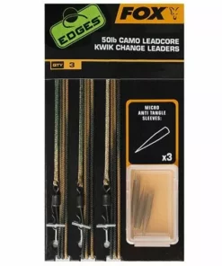 Fox Edges Camo Leadcore Kwik Change Leaders - Ready made leaders