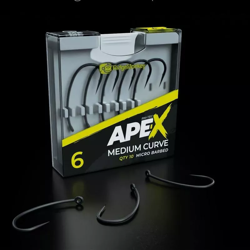 Ridge Monkey Ape-X Medium Curve Hooks - 2 Ridge Monkey Ape-X Medium Curve Hooks - - Image 2