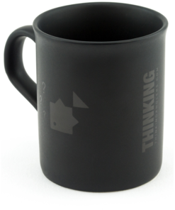 Thinking Anglers Matt Black Mug - Mugs & flasks